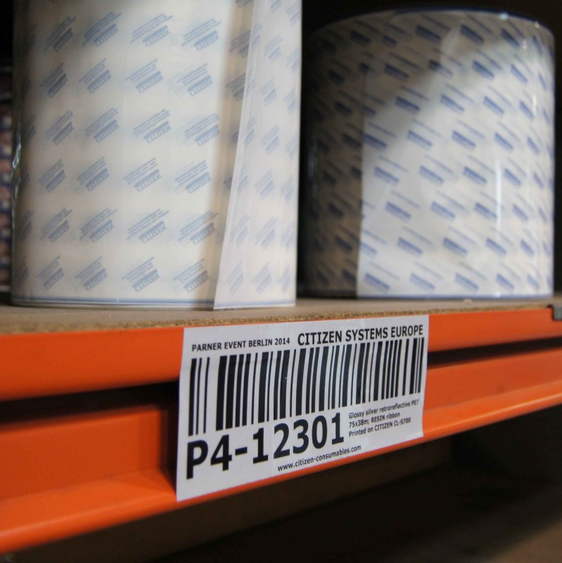 SHELF PACK etykiety do oznaczania półek magazynowych 70mm x 38mb z kalką termotranferową P4-12301