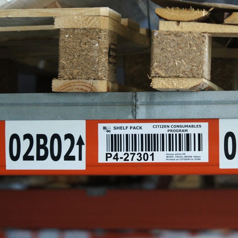 SHELF PACK etykiety do oznaczania półek magazynowych 70mm x 75mb z kalką termotranferową P4-27301