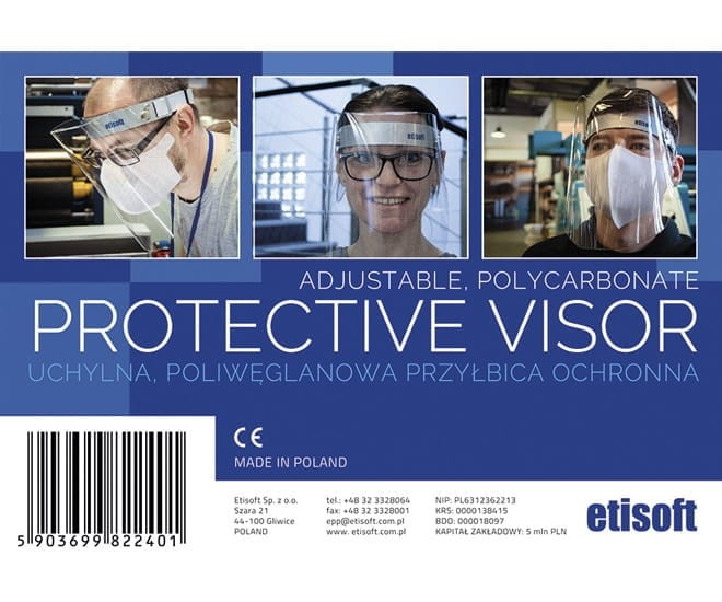 Uchylna Przyłbica ochronna VISOR MASK