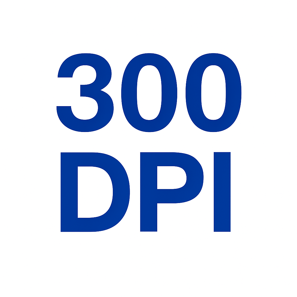 Jakość druku 300 DPI