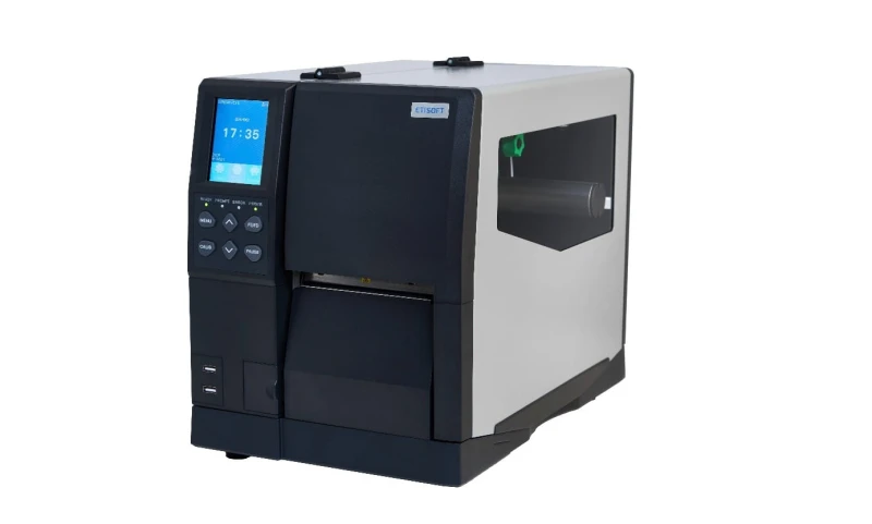 ETISOFT iK4 300 dpi – przemysłowa drukarka termotransferowa do etykiet z USB, Ethernet, Serial, USB Host i Bluetooth